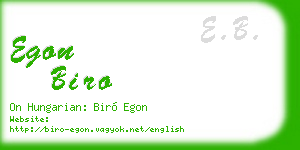 egon biro business card